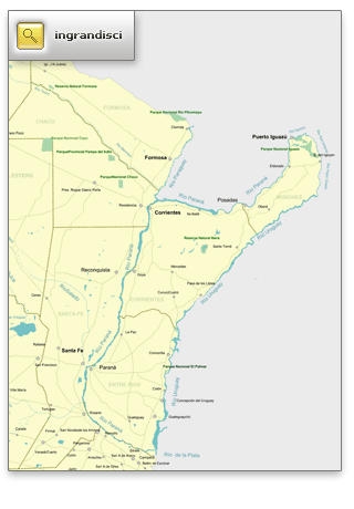 mappa Nord Est Argentina